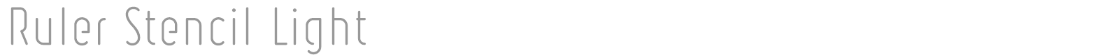 Ruler Stencil font preview